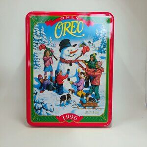 Vintage Nabisco Oreo Cookie Collectible Tin Christmas Snow Days Holiday 1996